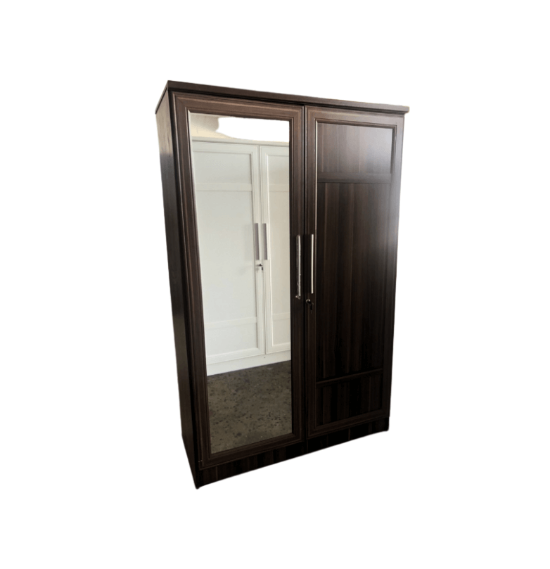 ตู้เสื้อผ้า 2 บานเปิด WISDOM DESIGN FURNITURE รุ่น C-120 SIMPLE E 120 ซม. สีโอ๊ค_1